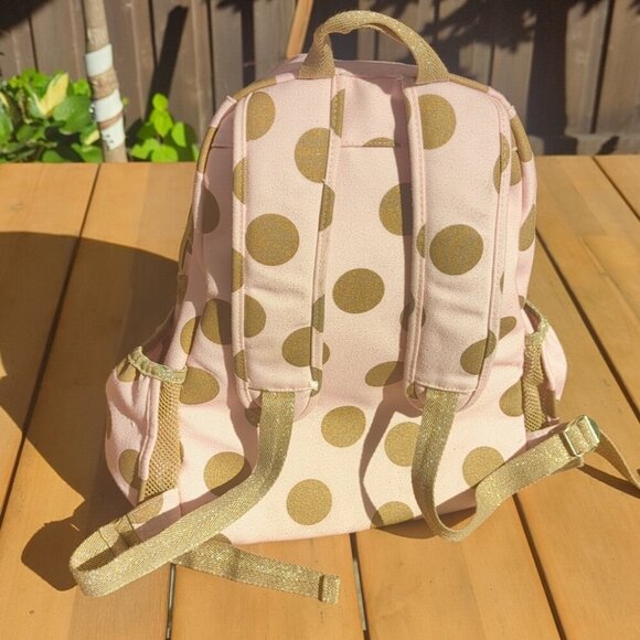 Pottery Barn Kids Emily & Meritt Big girl Backpack The Gold Dot Backpack Pink - Picture 3 of 6